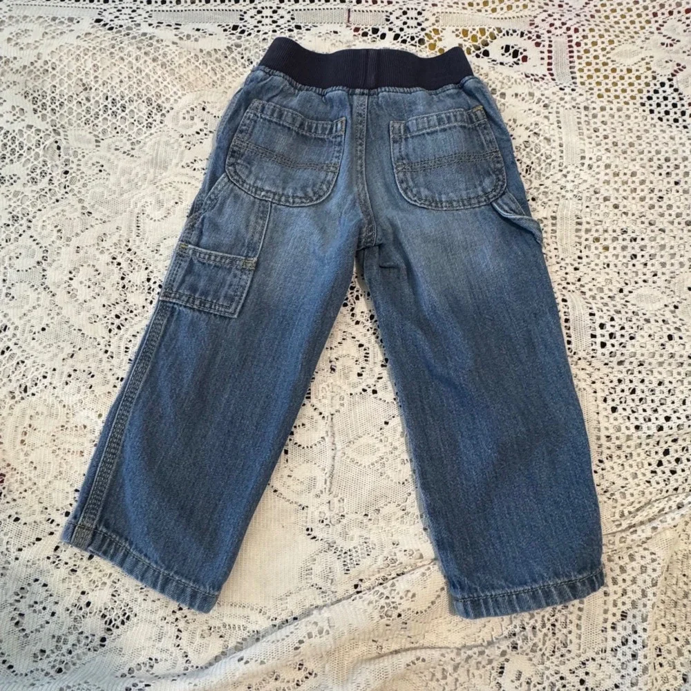 Gymboree Kids 2T Denim Carpenter Pants Relaxed‎ Fit Blue Jeans Toddler